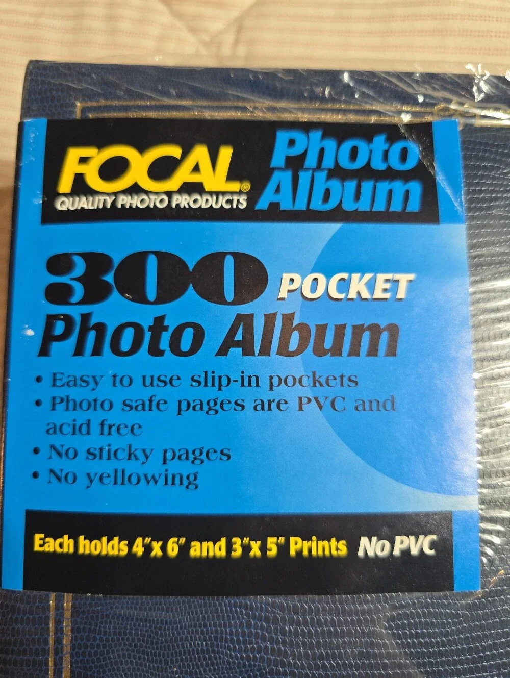 Focal Brand Vintage 300 Pocket Navy Blue Photo Album